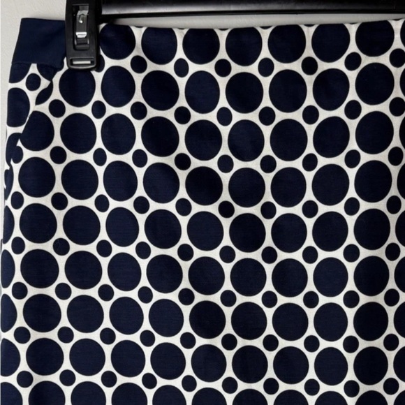 NEW The Limited Pencil Skirt Size 6 Nay Blue White Circles Pockets Back Zip - Picture 3 of 8